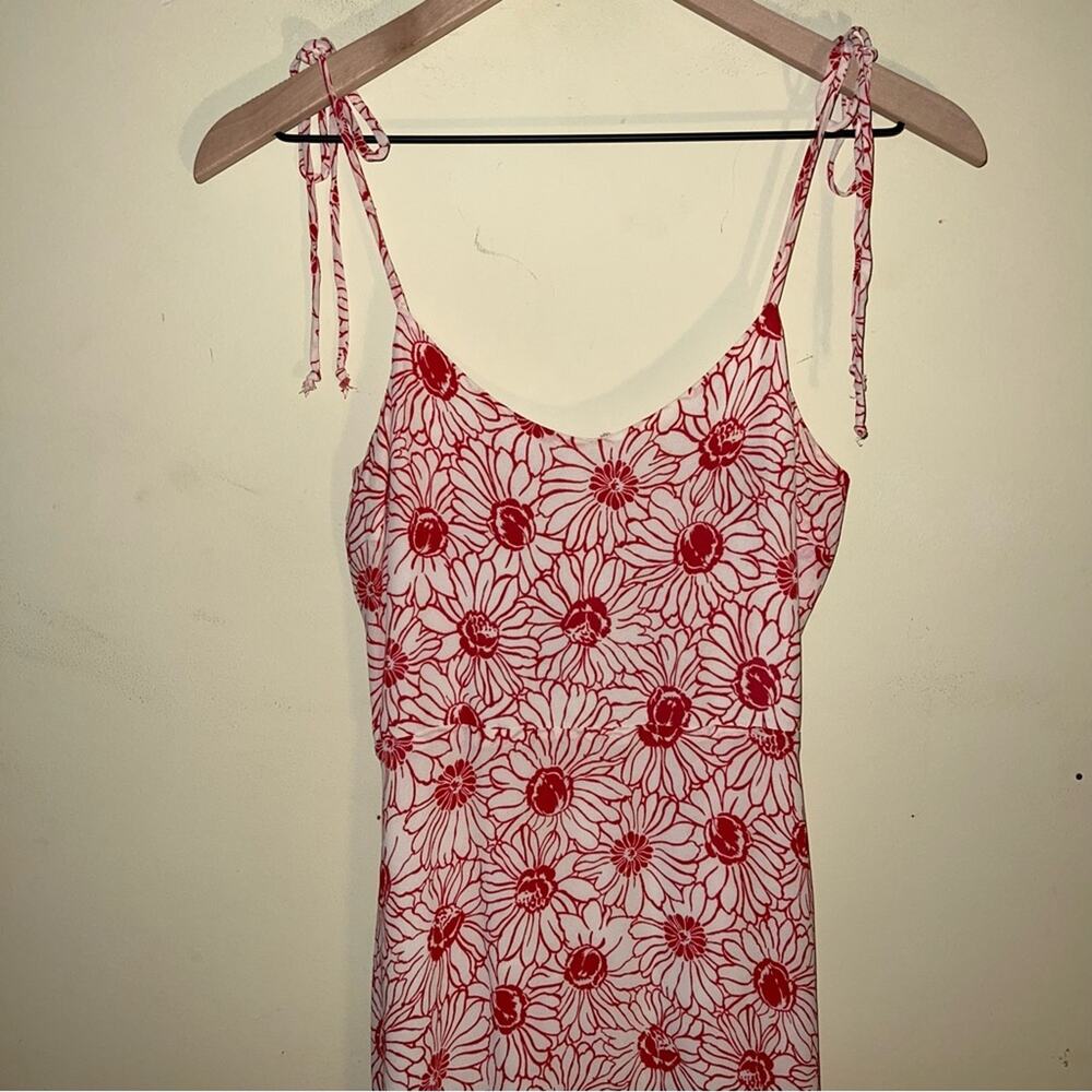 Reformation Red and White Daisy Midi Dress - Picture 3 of 6